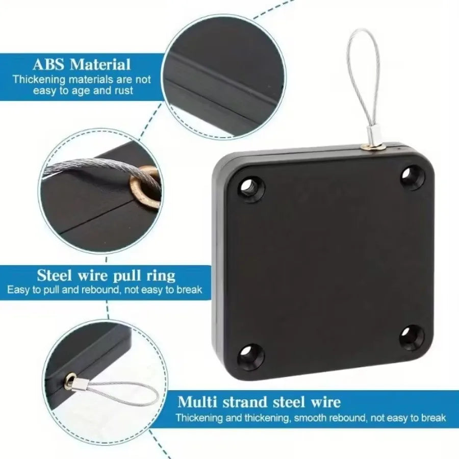 Quiet Snap Back Door Closer Black